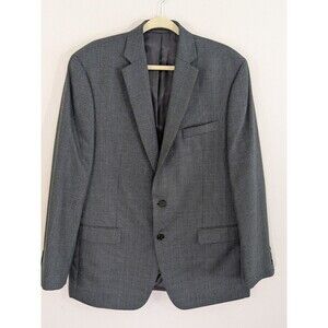Lauren Ralph Lauren Blazer Sport Coat Men 44L Gray Black Houndstooth Stretch